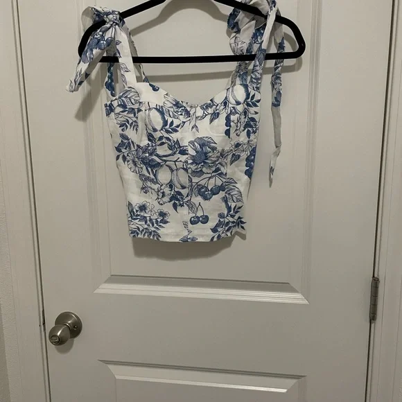 Reformation Jaxon Linen Corsica💙 - Picture 4 of 6